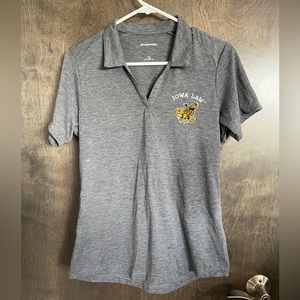 Gray Iowa Hawkeye Iowa Law polo